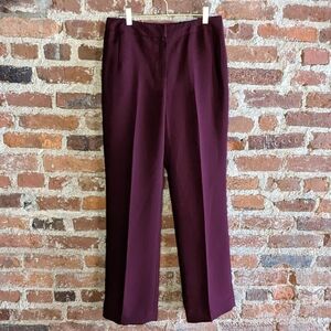 Larry Levine Classics‎ Size 4 Burgundy Wide Leg Fully Lined Pants